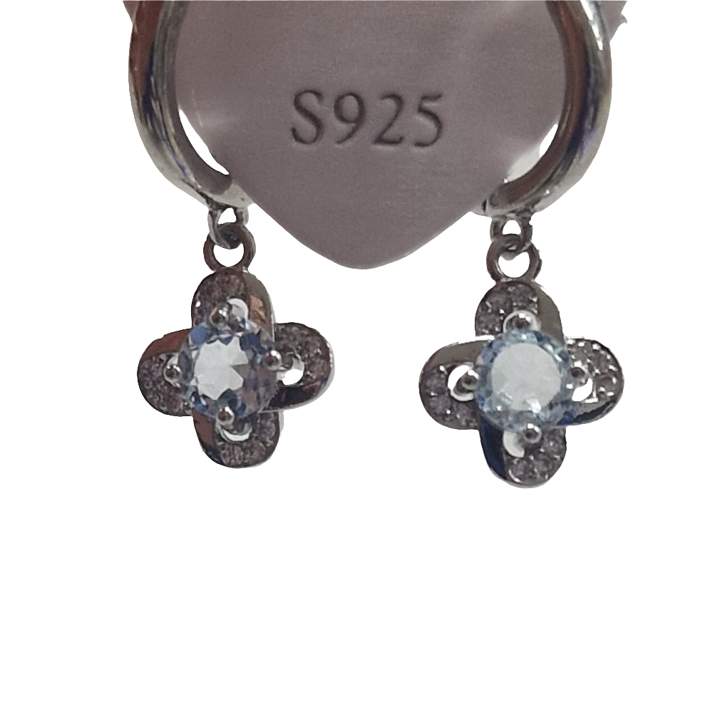 Hängende Ohrringe Topas 925 Silber