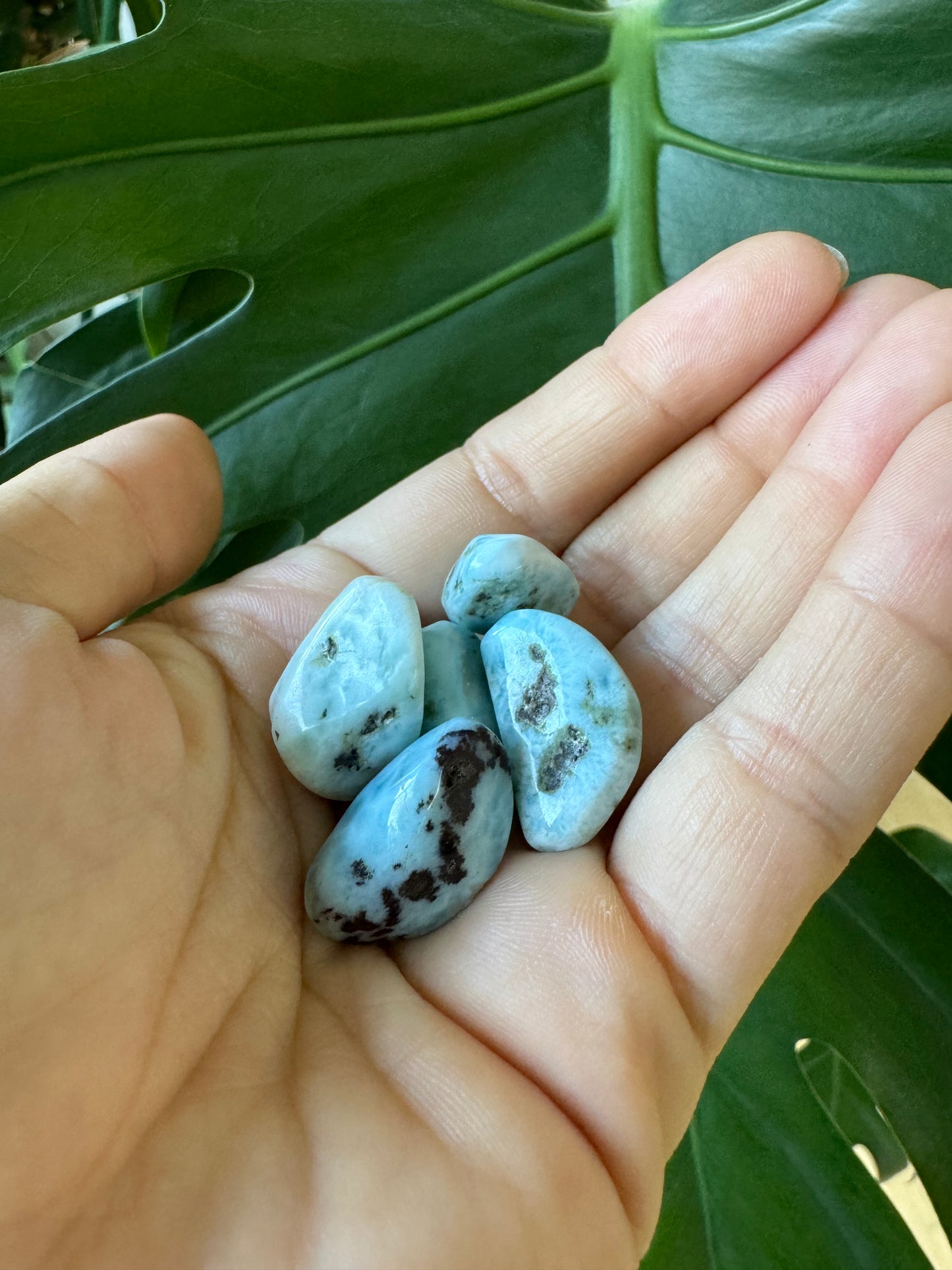 Larimar Trommelsteine Atlantisstein