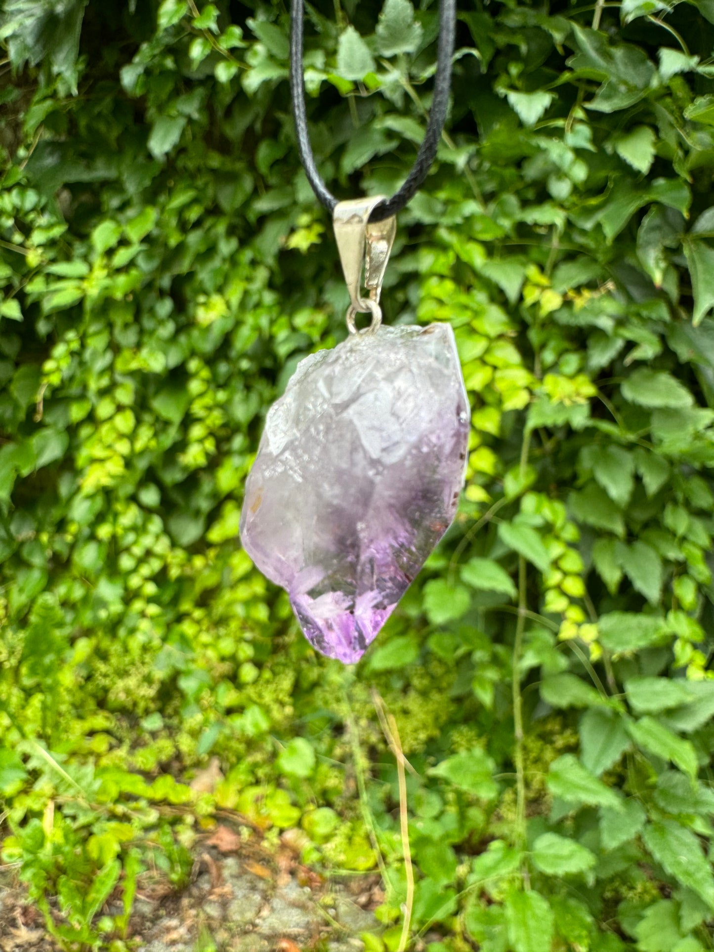 Amethyst Rohspitze mit Silberöse