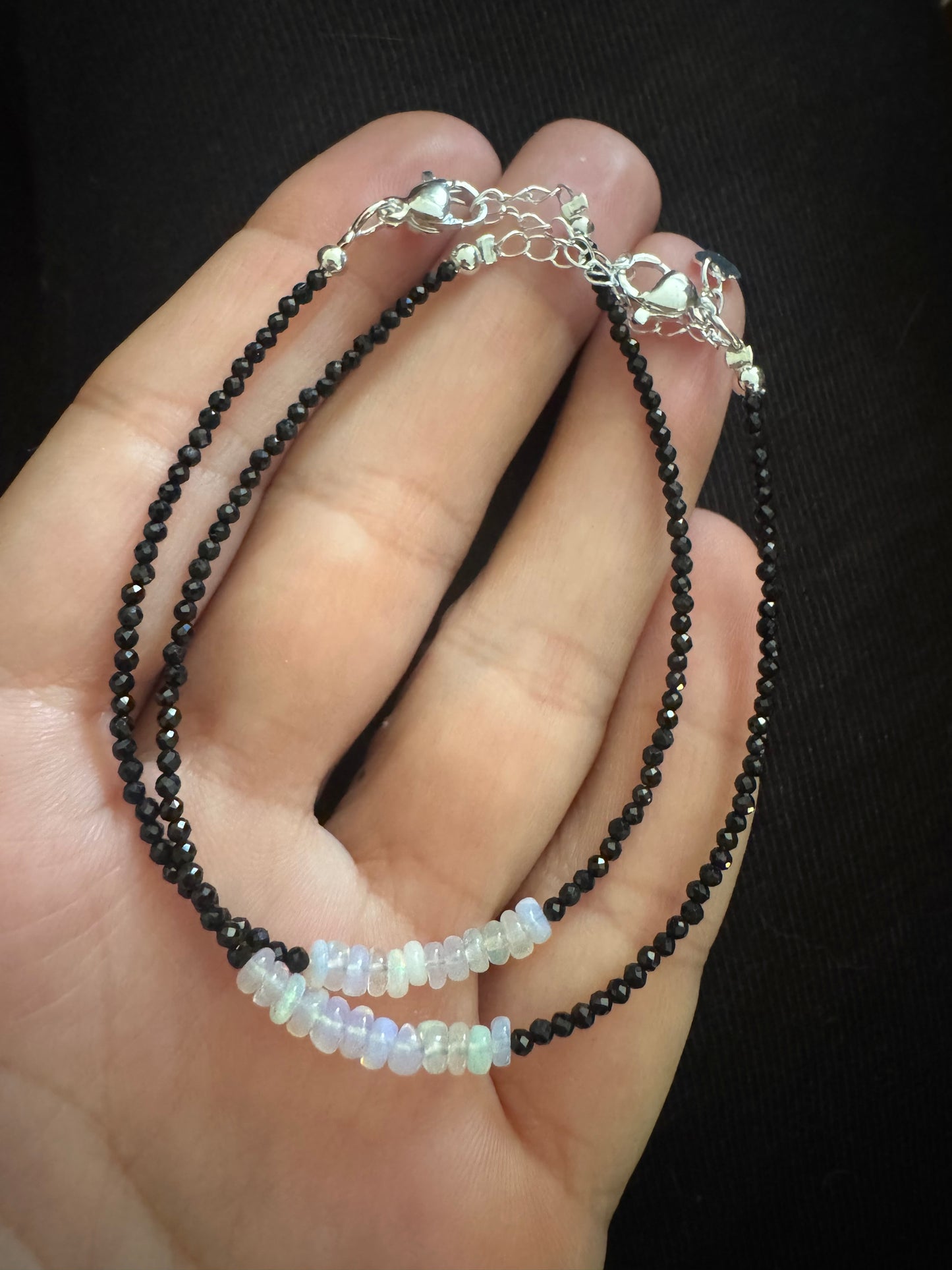 Turmalin Opal Armband silber