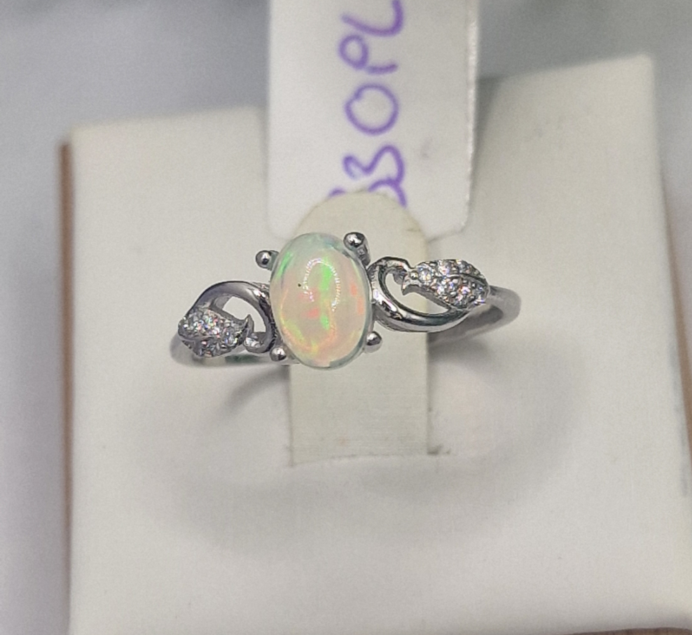 Ring Opal verstellbar 925 Silber