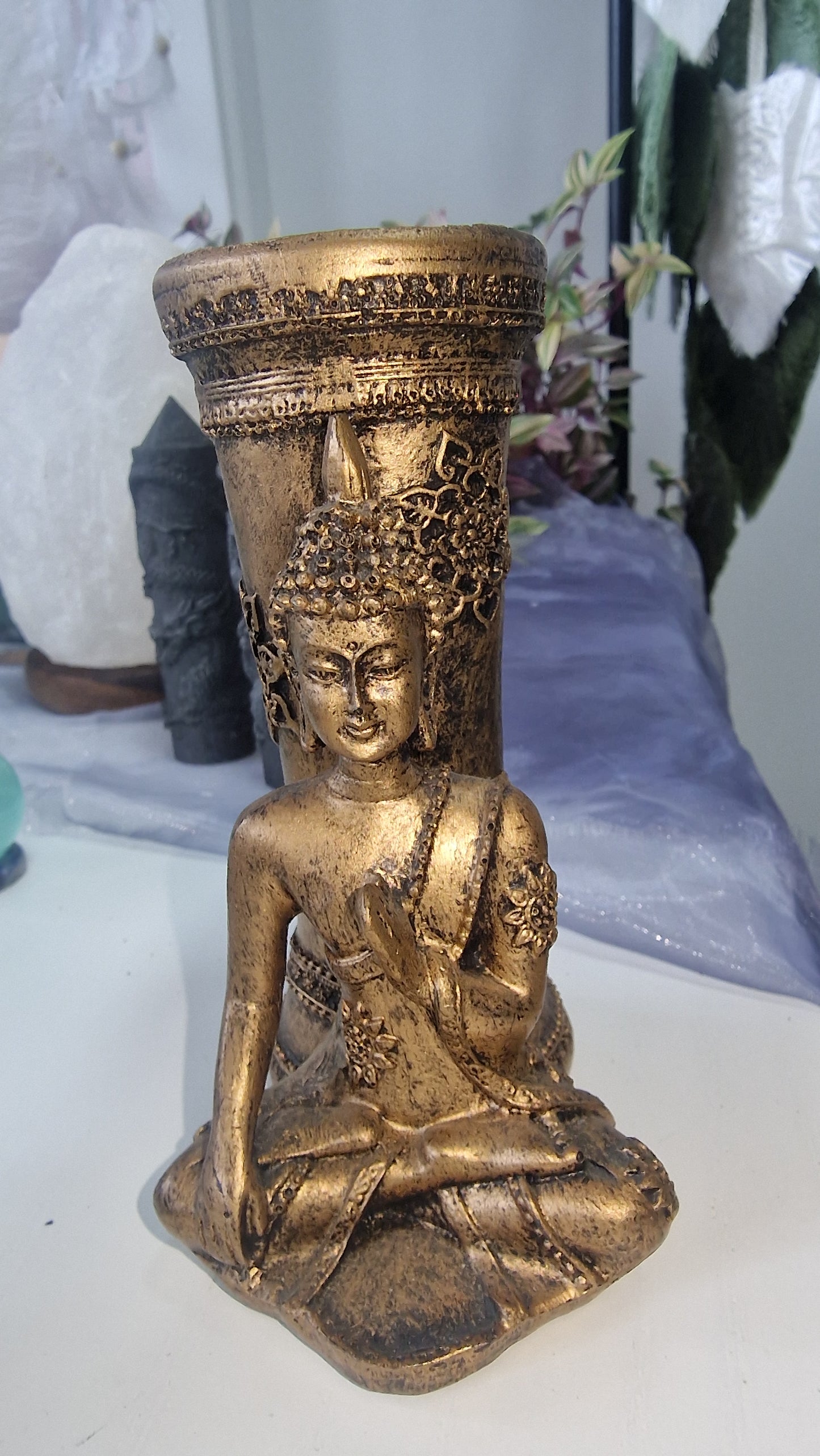 Buddha Gold/Silber Kugelhalter