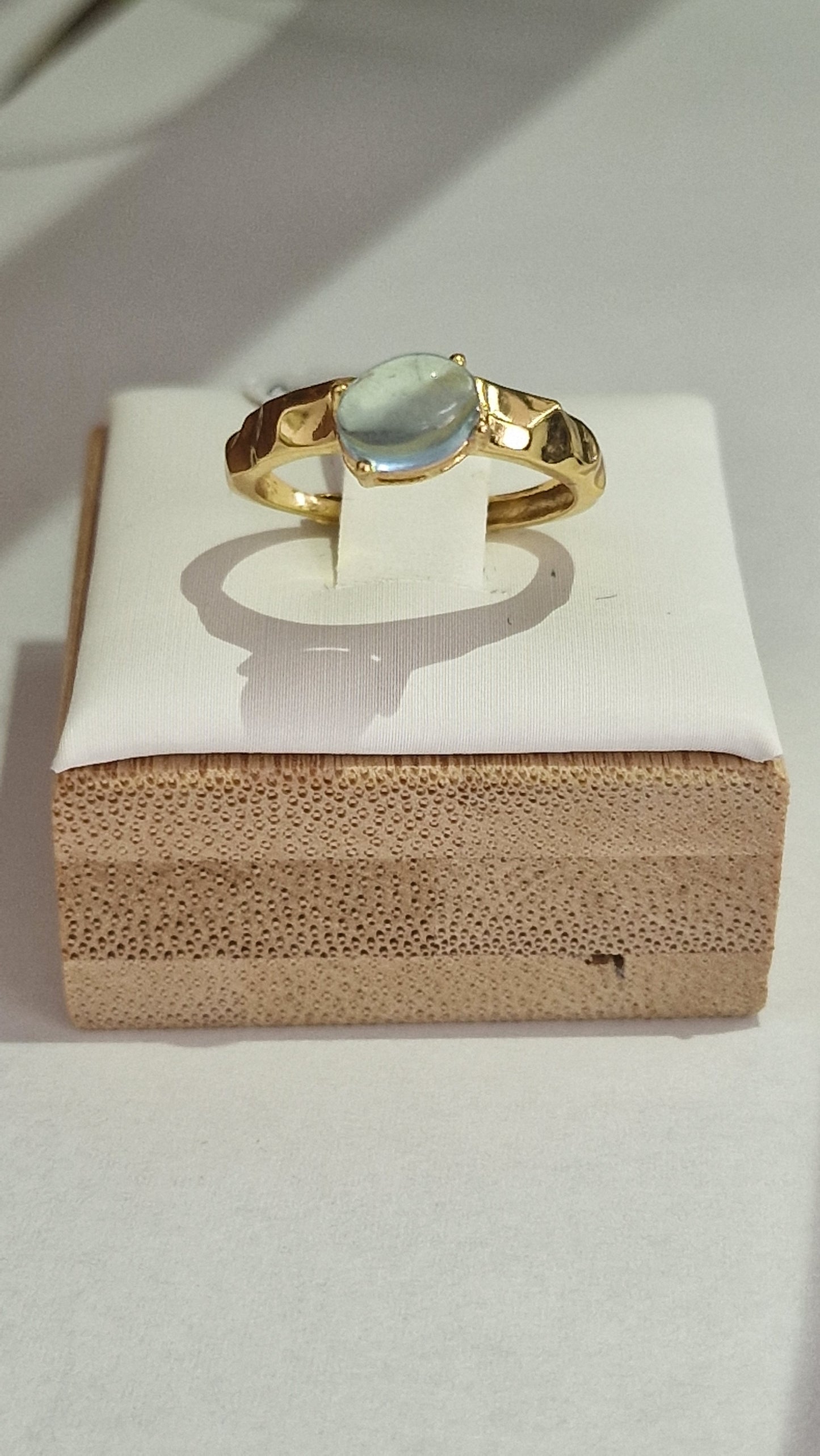 Aquamarin Ring 925 Silber / Gold