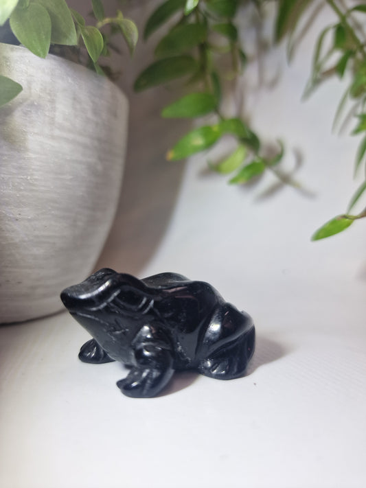 Frosch Edelstein Jaspis Obsidian